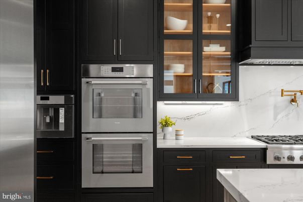 Interior, Kitchen, Marble Walls, Stainless Steel Appliances