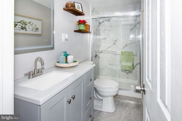 Bathroom, Glass Shower, Interior, Marble Walls