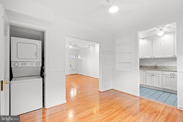 Interior, Recessed Lighting, Utility Closets, Washer, Wood Texture Flooring
