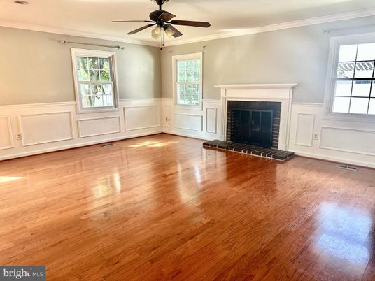 Empty room, Fireplace, Interior, Wood Texture Flooring
