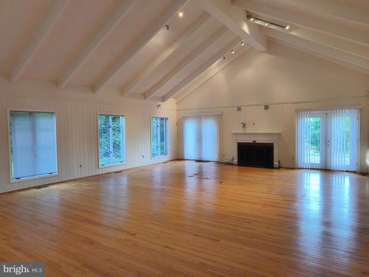 Empty room, Fireplace, Interior, Wood Texture Flooring