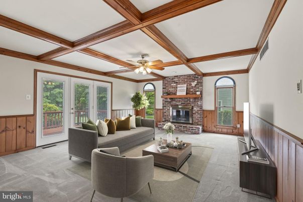 Fireplace, Interior, Living room, Stone Walls, Wooden Beams