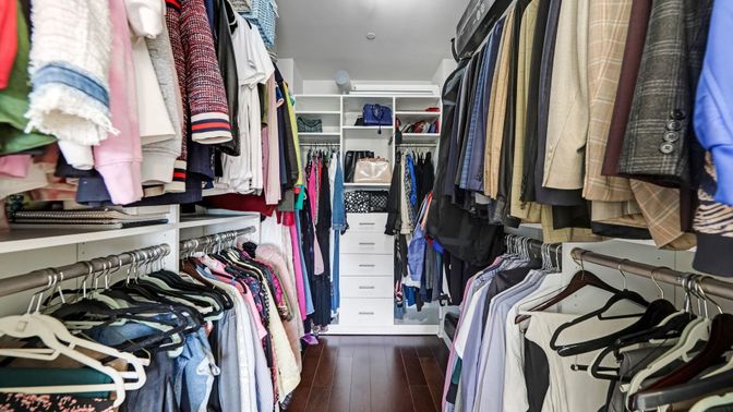 Interior, Walk-in Closets, Wood Texture Flooring