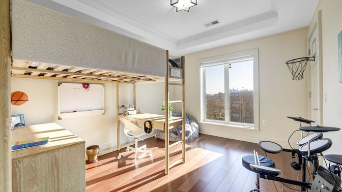 Bedroom, Fitness Equipment, Interior, Wood Texture Flooring