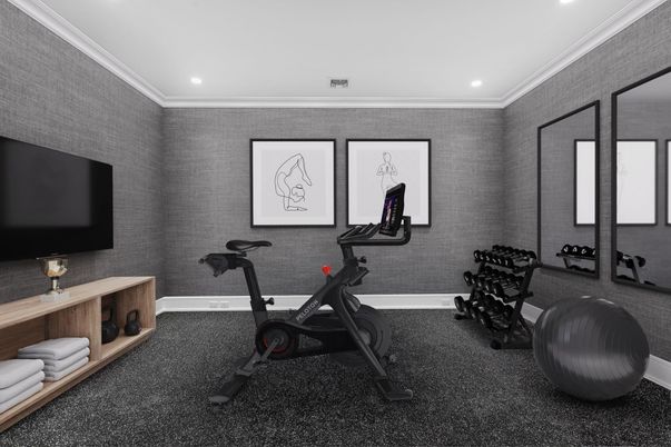 Fitness Equipment, Interior, Recessed Lighting