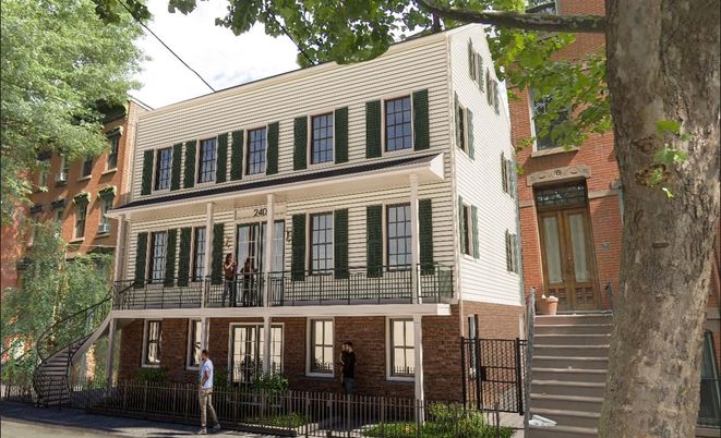 Exterior, Facade, Brick Facade, Rowhouse