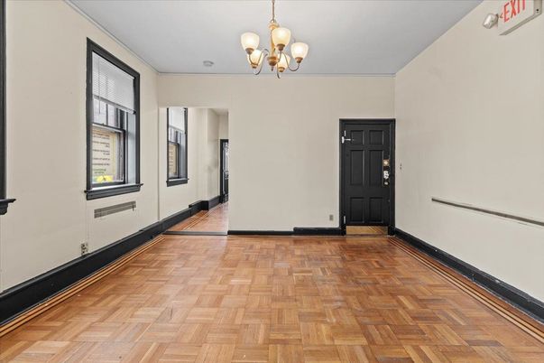 Chandelier, Empty room, Interior, Wood Texture Flooring