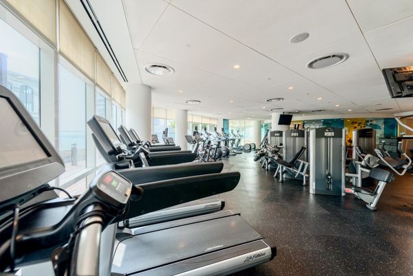 Fitness Equipment, Gym, Interior, Recessed Lighting