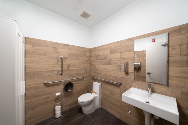 Bathroom, Dual Sink Vanities, Interior, Wooden Walls