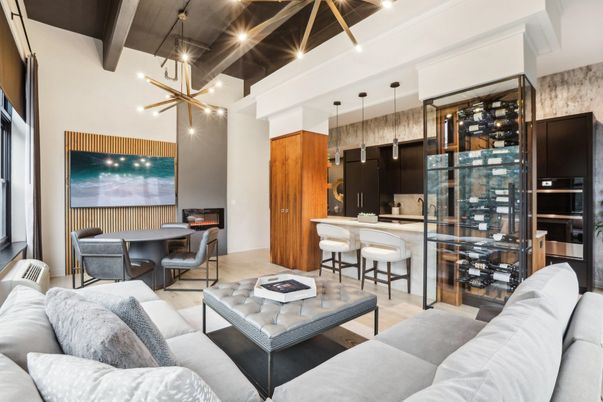 Dining room, Interior, Living room, Pendant Lights