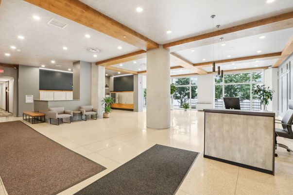 Home Office, Interior, Pendant Lights, Recessed Lighting, Wooden Beams