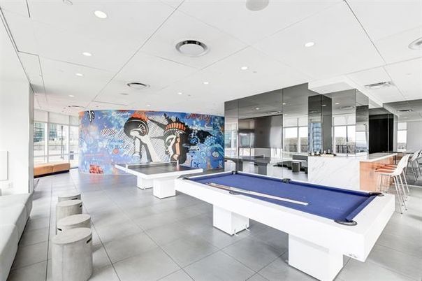 Billiard Table, Game Room, Interior, Recessed Lighting