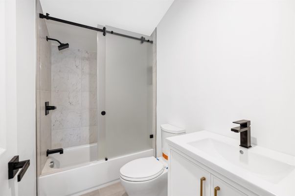 Bathroom, Glass Shower, Interior, Marble Walls