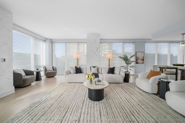 Dining room, Interior, Living room, Pendant Lights, Wood Texture Flooring