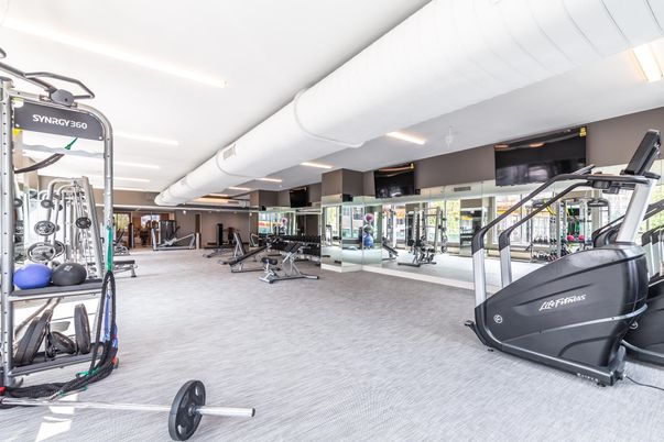Fitness Equipment, Gym, Interior, Recessed Lighting