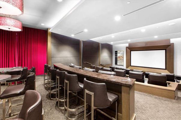 Interior, Projection Screen, Recessed Lighting, Theatre Room
