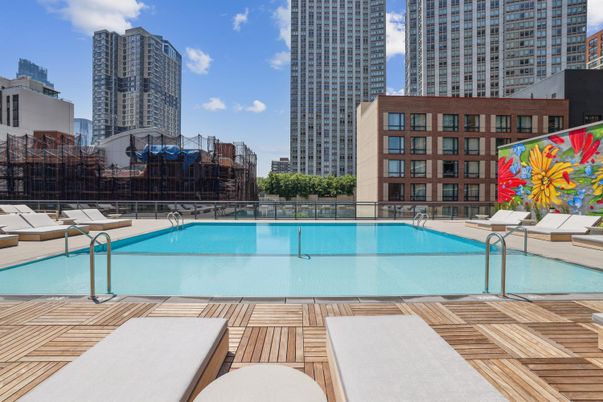 Exterior, Pool, Wood Texture Flooring