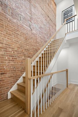Interior, Stone Walls, Wood Texture Flooring