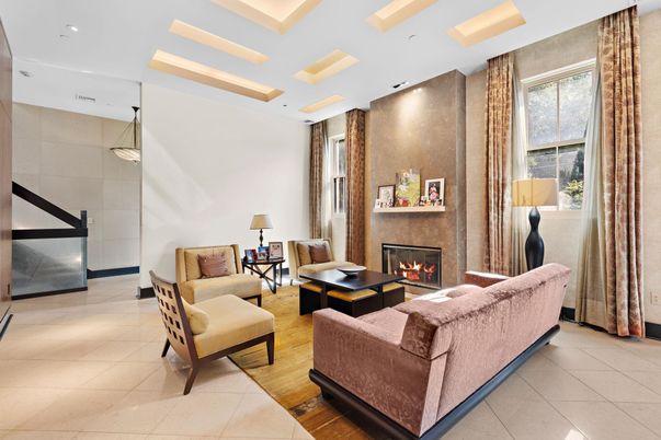 Fireplace, Interior, Living room, Recessed Lighting