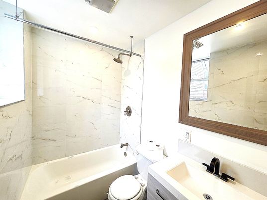 Bathroom, Glass Shower, Interior, Marble Walls, Recessed Lighting