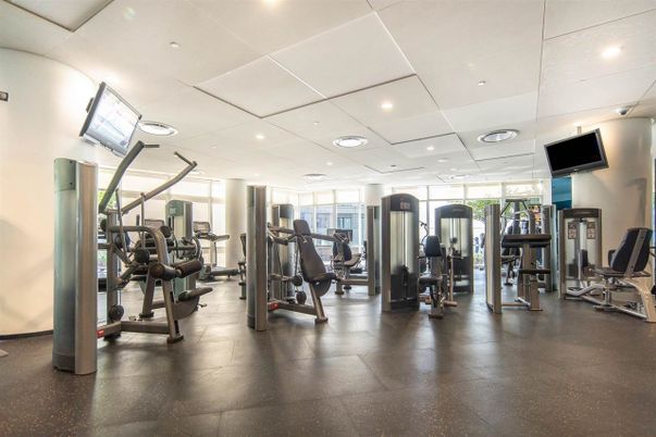 Fitness Equipment, Gym, Interior, Recessed Lighting