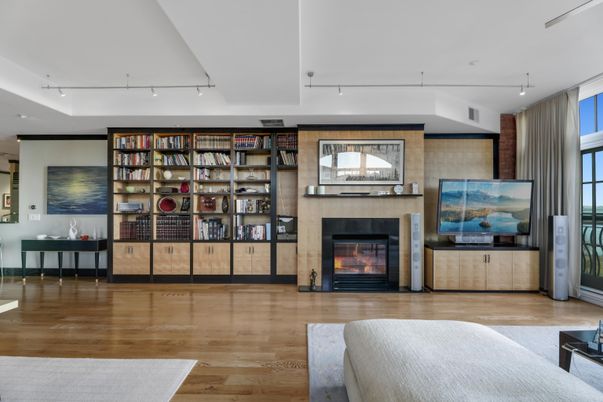 Fireplace, Interior, Wood Texture Flooring