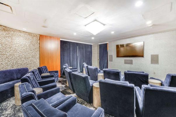 Home Theatre Room, Interior, Projection Screen, Recessed Lighting, Theatre Room, Wood Texture Flooring