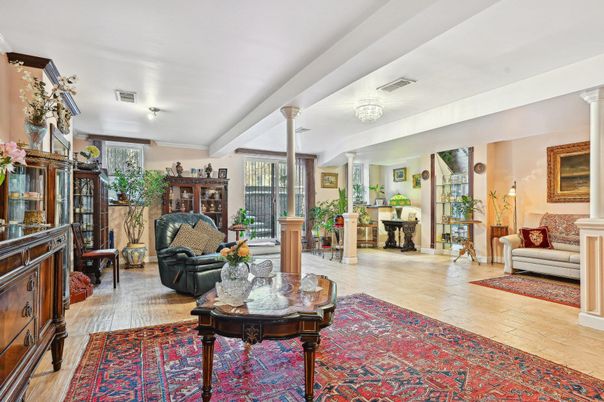 Chandelier, Interior, Living room, Wood Texture Flooring