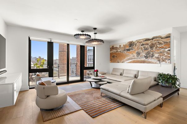 Interior, Living room, Pendant Lights, Wood Texture Flooring