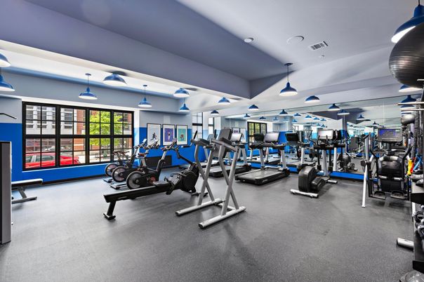 Fitness Equipment, Gym, Interior, Pendant Lights