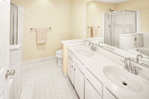 Bathroom, Dual Sink Vanities, Glass Shower, Interior