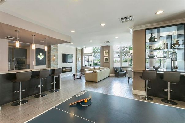 Interior, Living room, Pendant Lights, Recessed Lighting, Wood Texture Flooring