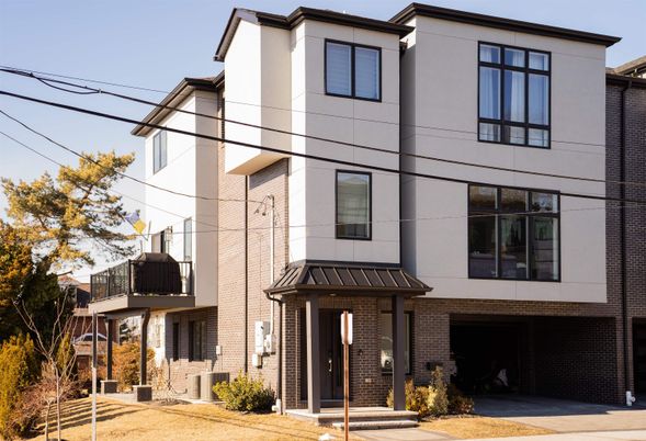 Exterior, Facade, Brick Facade, Modern