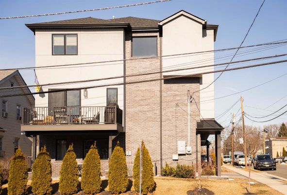 Exterior, Facade, Brick Facade, Modern