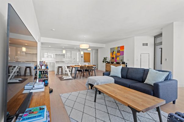 Dining room, Interior, Kitchen, Living room, Pendant Lights, Recessed Lighting, Wood Texture Flooring