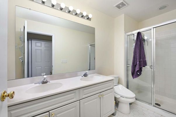 Bathroom, Dual Sink Vanities, Glass Shower, Interior