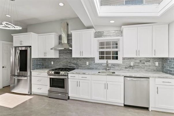 Glass Ceilings, Interior, Kitchen, Pendant Lights, Recessed Lighting, Stainless Steel Appliances