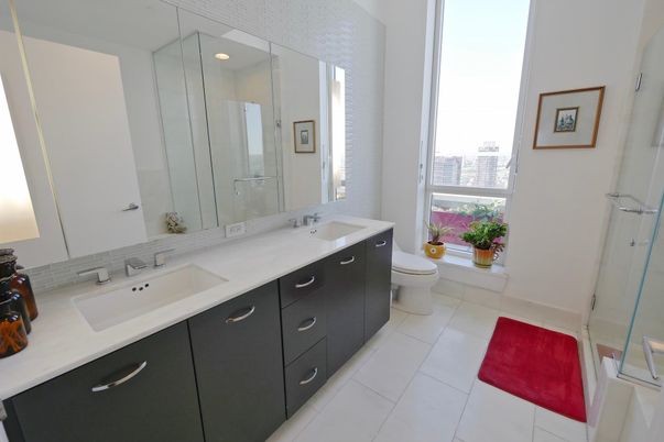 Bathroom, Dual Sink Vanities, Glass Shower, Interior