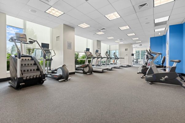 Fitness Equipment, Gym, Interior, Recessed Lighting