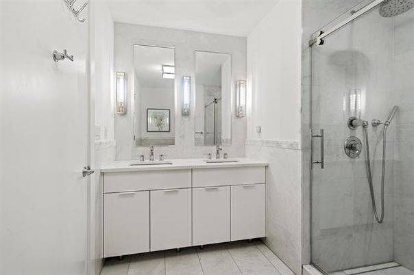Bathroom, Dual Sink Vanities, Glass Shower, Interior