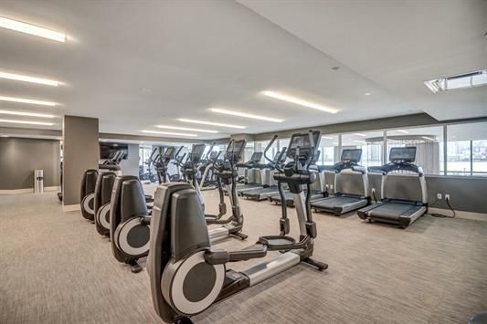Fitness Equipment, Gym, Interior, Recessed Lighting