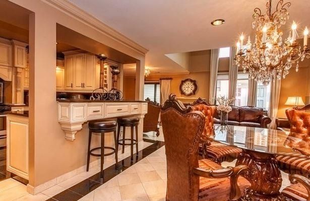 Chandelier, Dining room, Interior, Recessed Lighting