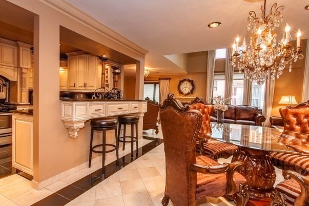 Chandelier, Dining room, Interior, Recessed Lighting