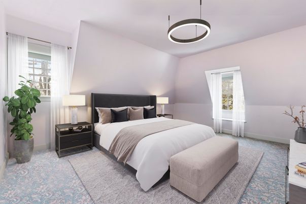 Bedroom, Interior, Pendant Lights