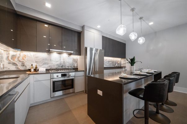 Interior, Kitchen, Pendant Lights, Recessed Lighting, Stainless Steel Appliances
