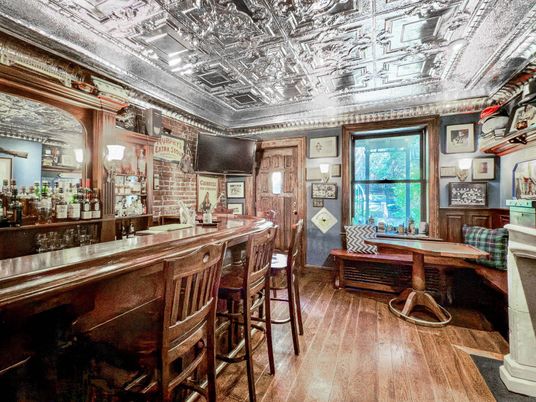 Interior, Stone Walls, Wood Texture Flooring