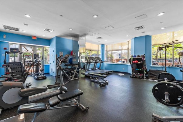 Fitness Equipment, Gym, Interior, Recessed Lighting