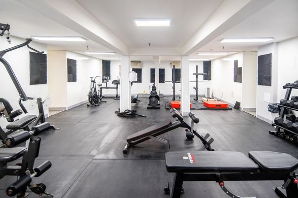 Fitness Equipment, Gym, Interior, Recessed Lighting