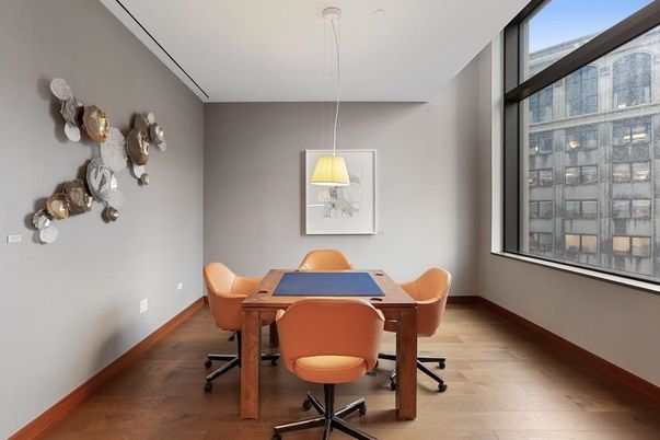 Home Office, Interior, Pendant Lights, Wood Texture Flooring