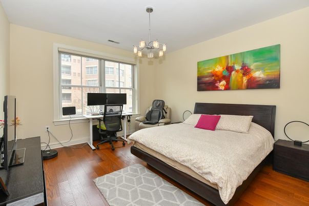 Bedroom, Home Office, Interior, Pendant Lights, Wood Texture Flooring